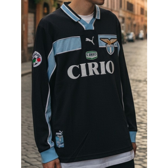 JERSEY BOLA LONGSLEEVE LAZIO AWAY 98 PREMIUM HIGH QUALITY