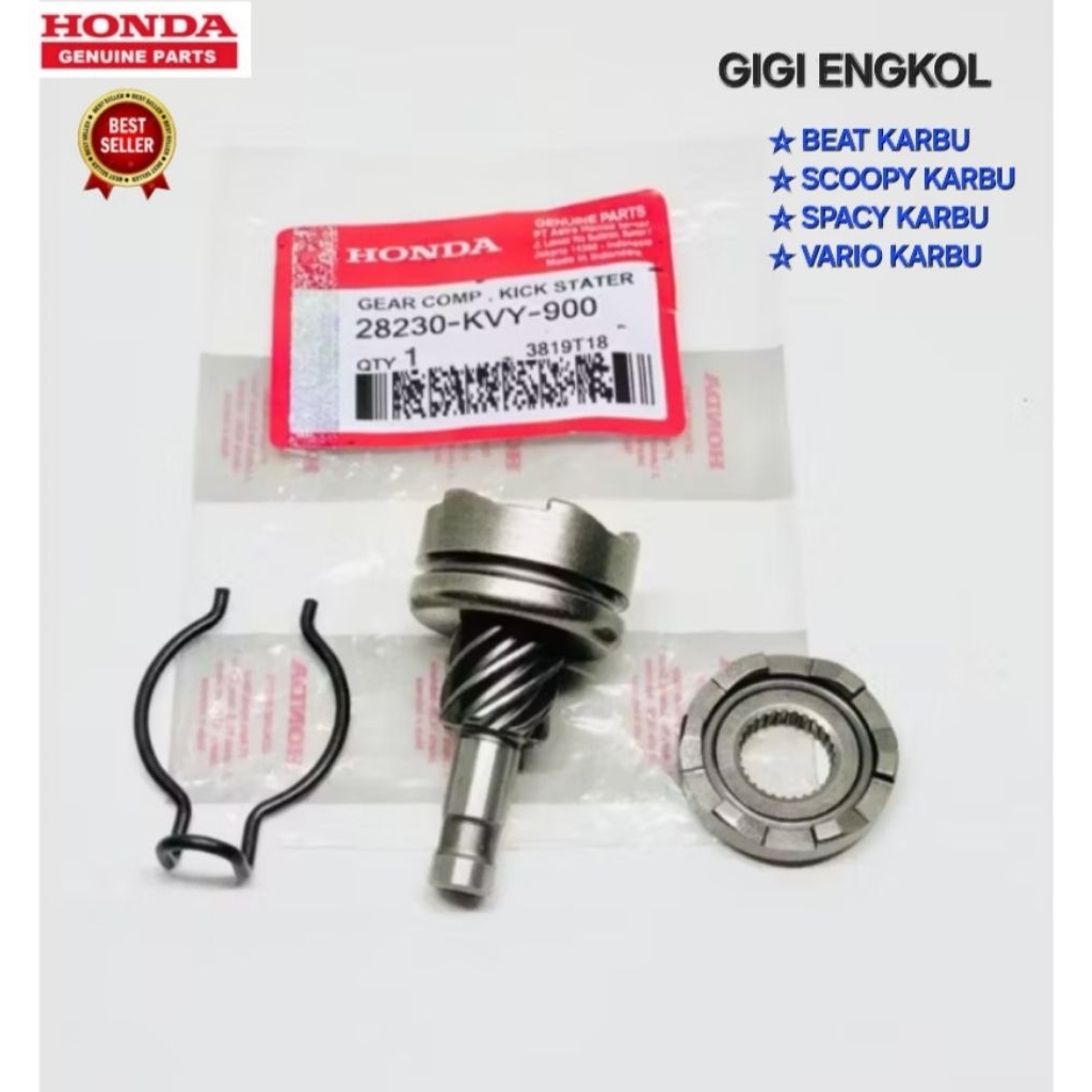GIGI ENGKOL PINION KICK STATER SELAHAN BEAT KARBU SCOOPY KARBU SPACY KARBU VARIO KARBU ORIGINAL HOND