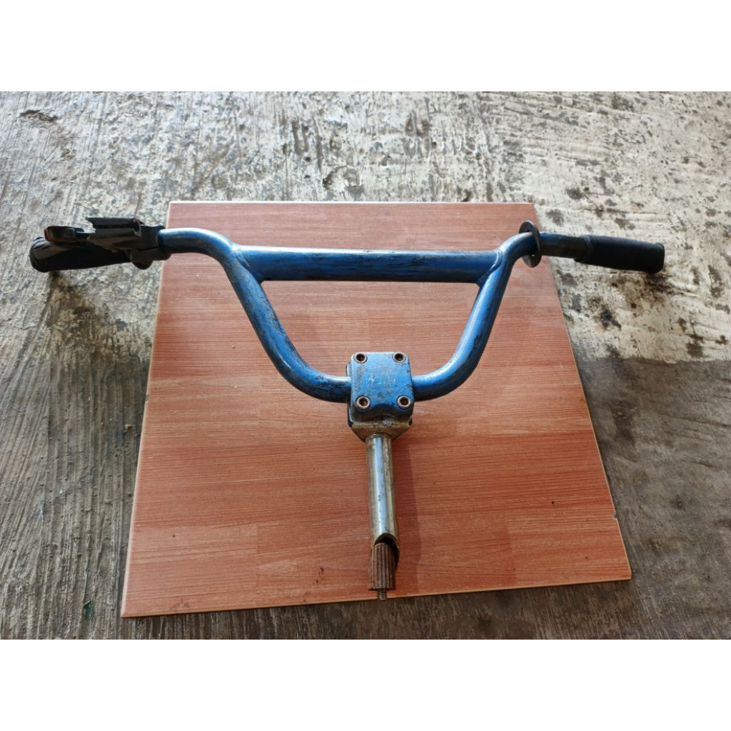 stang sepeda bmx 20 lontong plus stem merk nl wimcycle jadul antiq