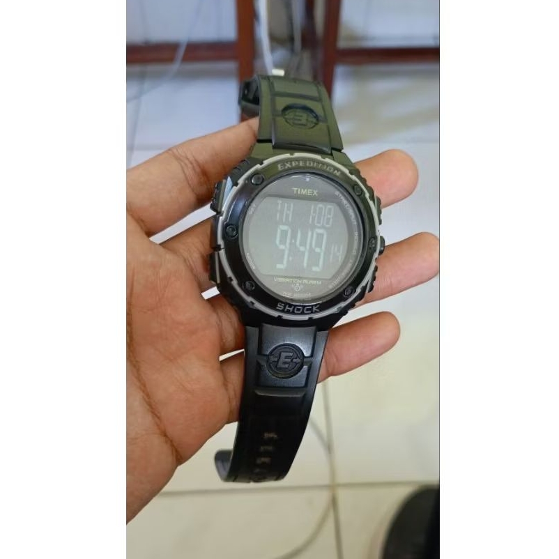 jam tangan timex vibration alarm original bekas normal