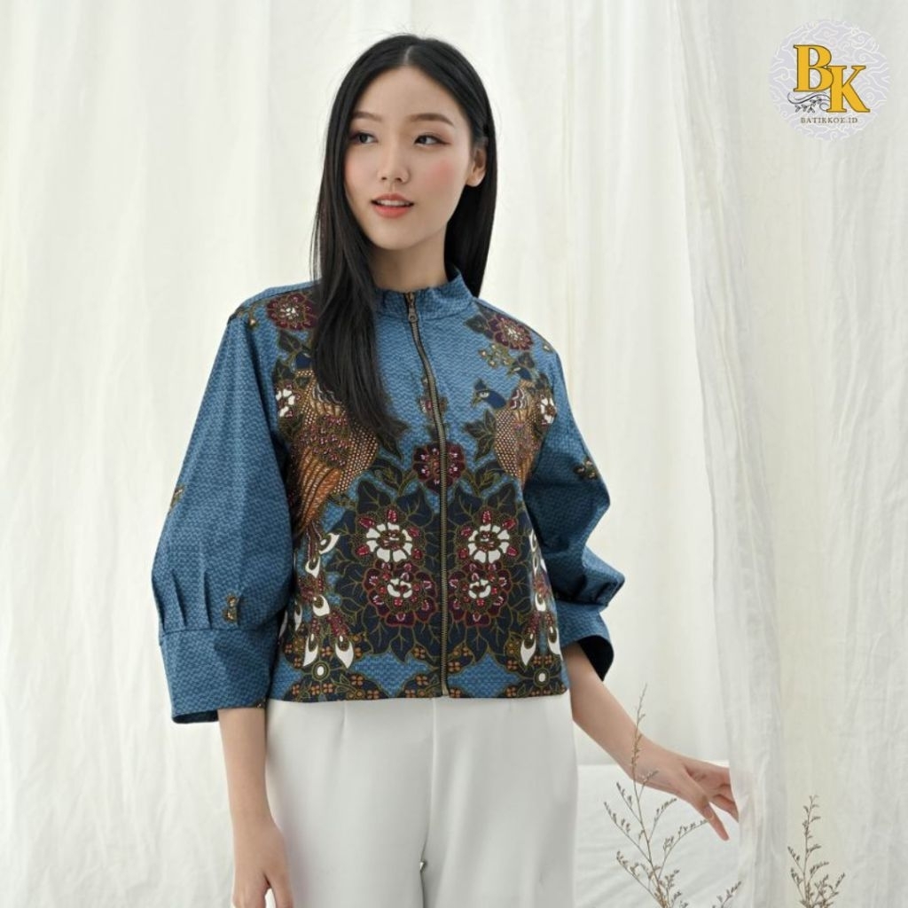 Outer Batik 135 SMA/ Luaran / Jaket Bomber Batik Modern