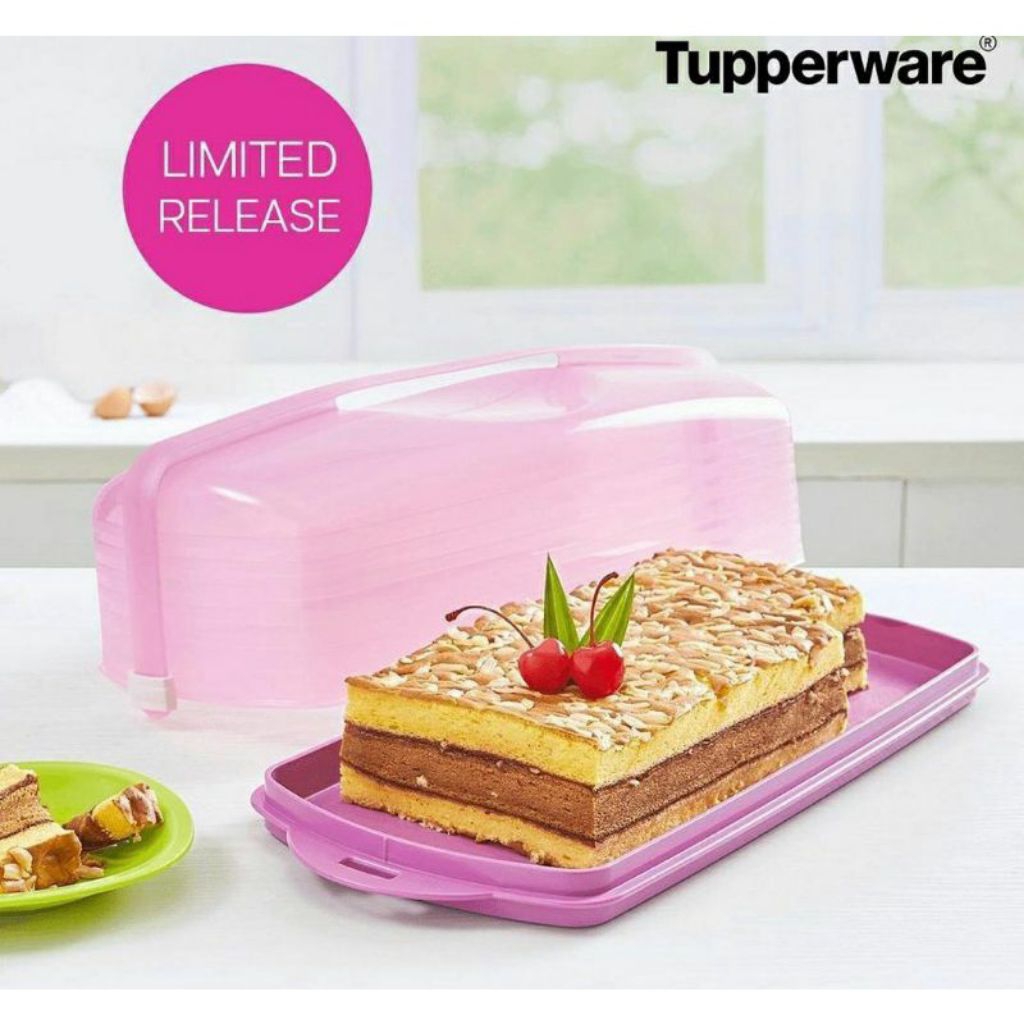 Cake Taker Rectangular (tempat kue) Tupperware