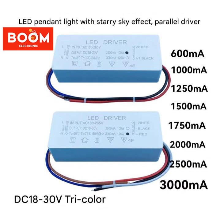 Power Supply Lampu Plafon 3 Warna /LED Driver Output 3 Kabel (8803)
