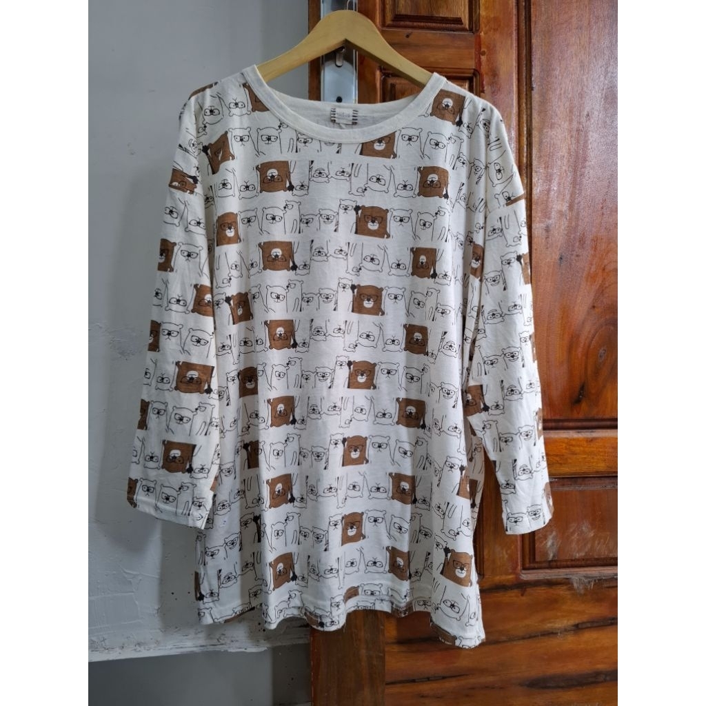 Atasan Kaos wanita Adem Lengan Panjang