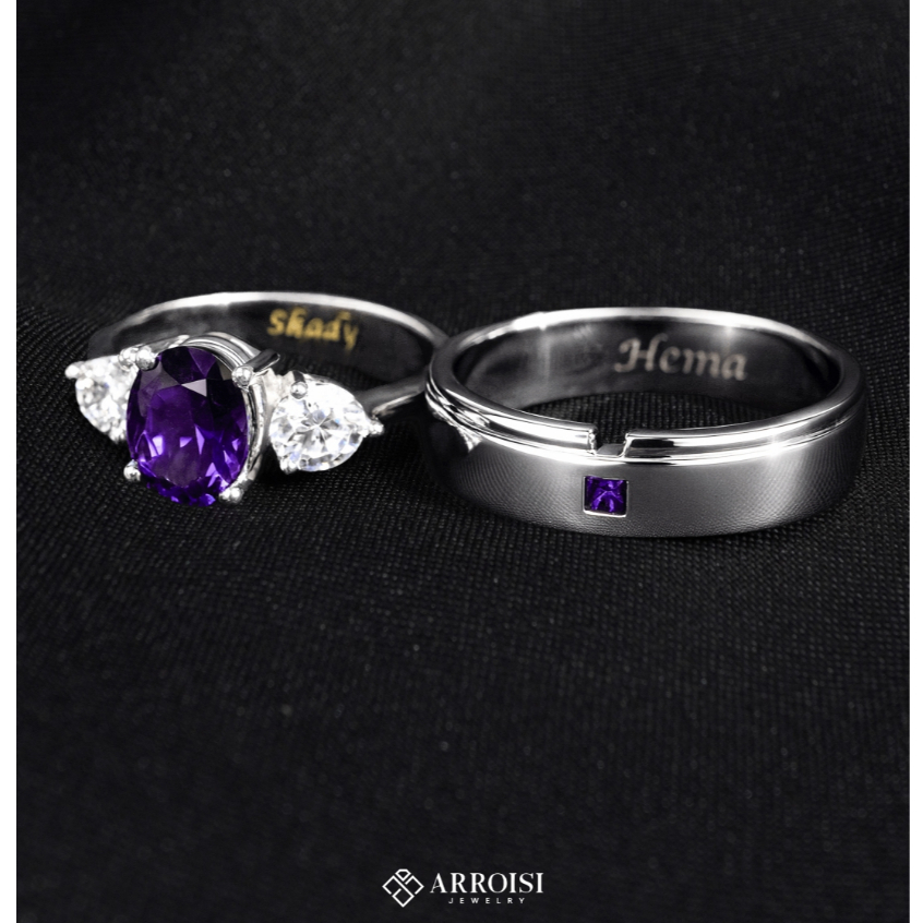 Arroisi Jewelry Cincin Kawin Palladium (0007)