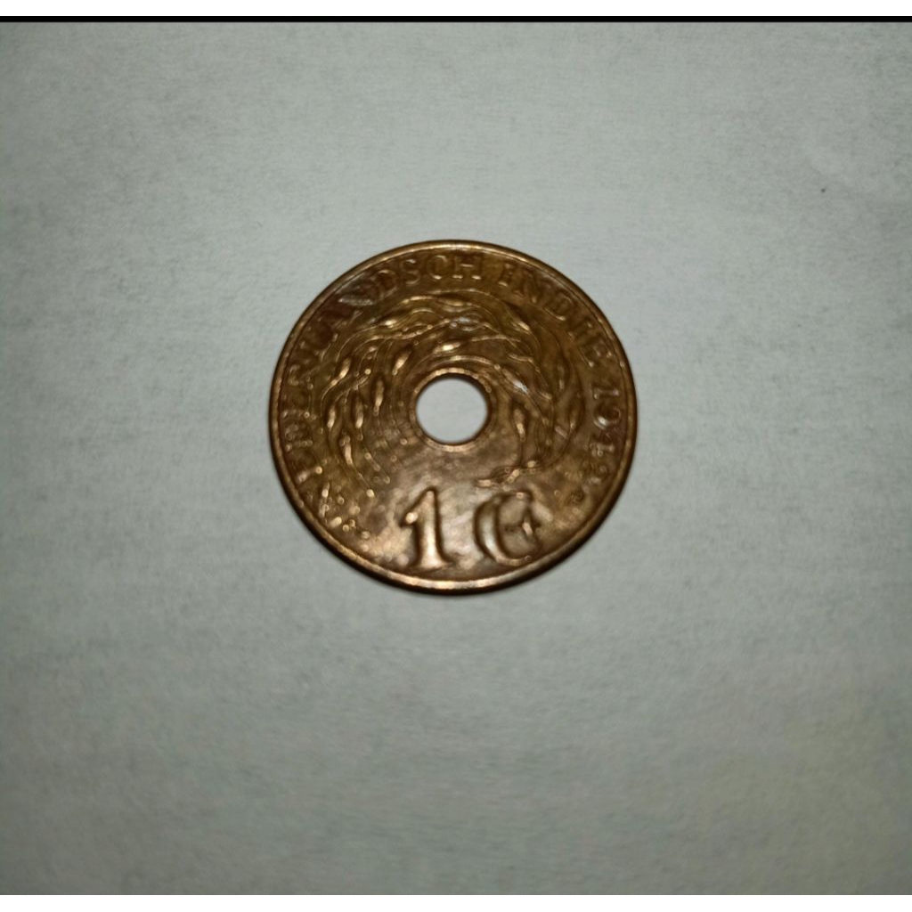 koin kuno 1 cent nederlandsch indie THN 1938-1945