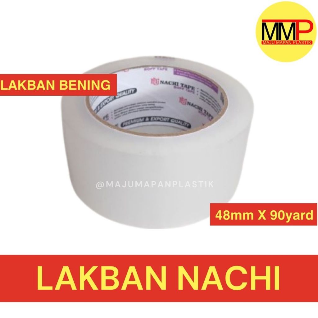 Isolasi Lakban Bening Nachi 48mm - Lakban Bening Nasional 48 mm / isolasi besar bening