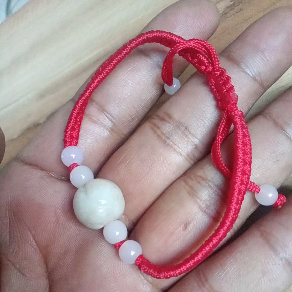 gelang giok putih ukir