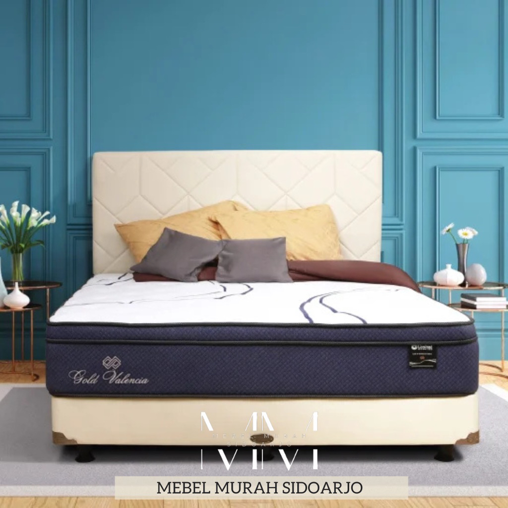 Springbed Central Gold Valencia Plushtop Kasur Central Gold Edition Series Ukuran 90x200 120x200 140
