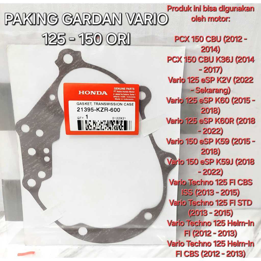 Paking Gardan Vario 125 150 Pcx Original 21395KZR600