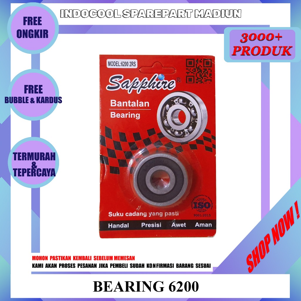 6200 LAHER / BEARING LAKER / SPAREPART BEARING 6200