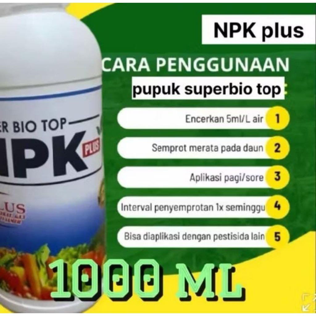 Bio NPK cair pupuk bio NPK cair plus Ga3 21% 1 liter