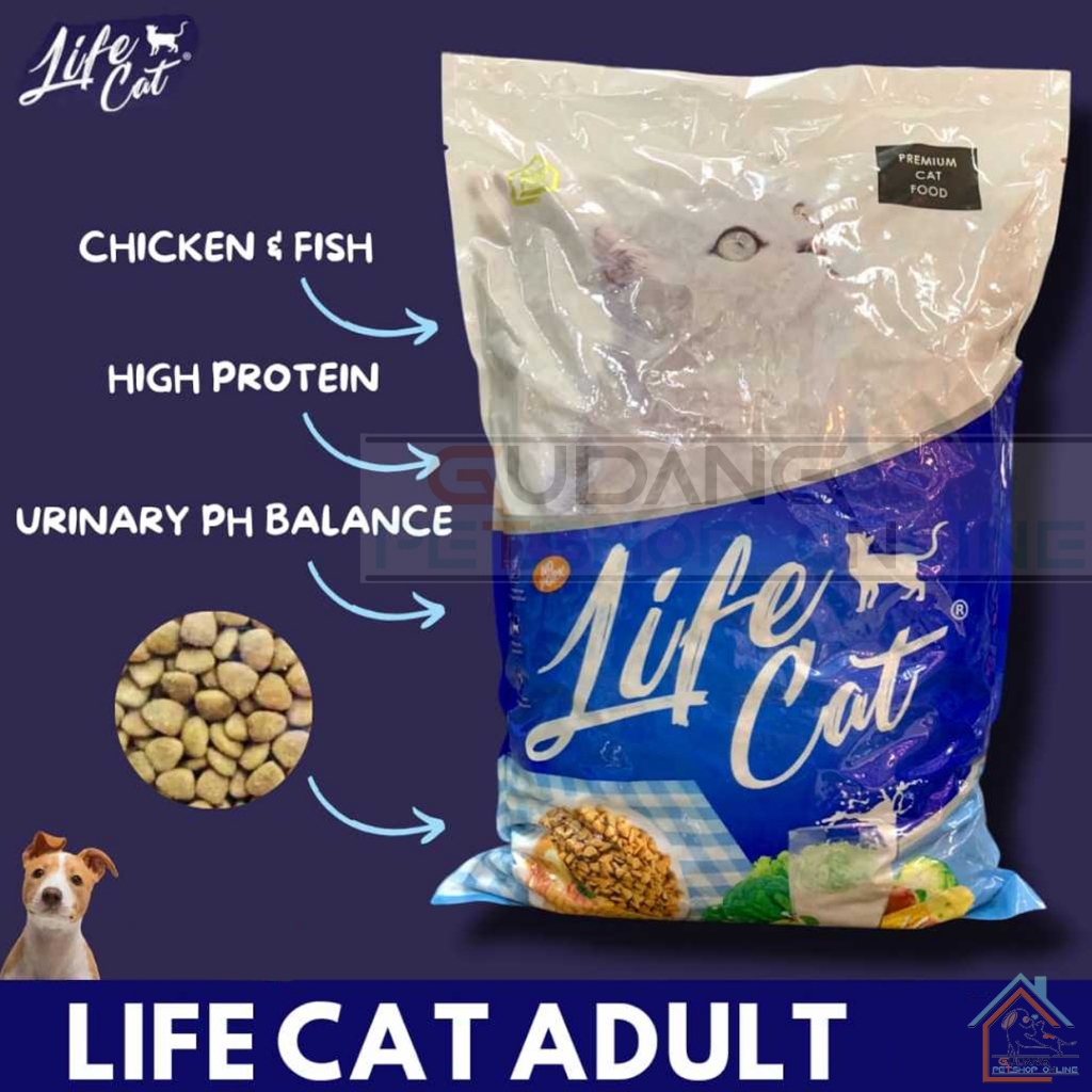 Life Cat Dry Food Makanan Kucing Untuk Kitten & Adult Baik Untuk Pencernaan Meningkatkan Kekebalan T