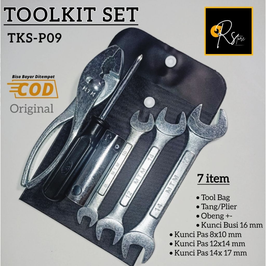 Toolkit motor set/kunci motor lengkap bebek dan matic /kunci busi /kunci pas/tang/obeng/