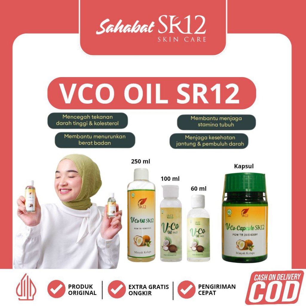 VCO SR12 Ruam Popok / Minyak Bayi / Biang Keringat Minyak Kelapa  Bayi / Obat Eksim Bruntusan