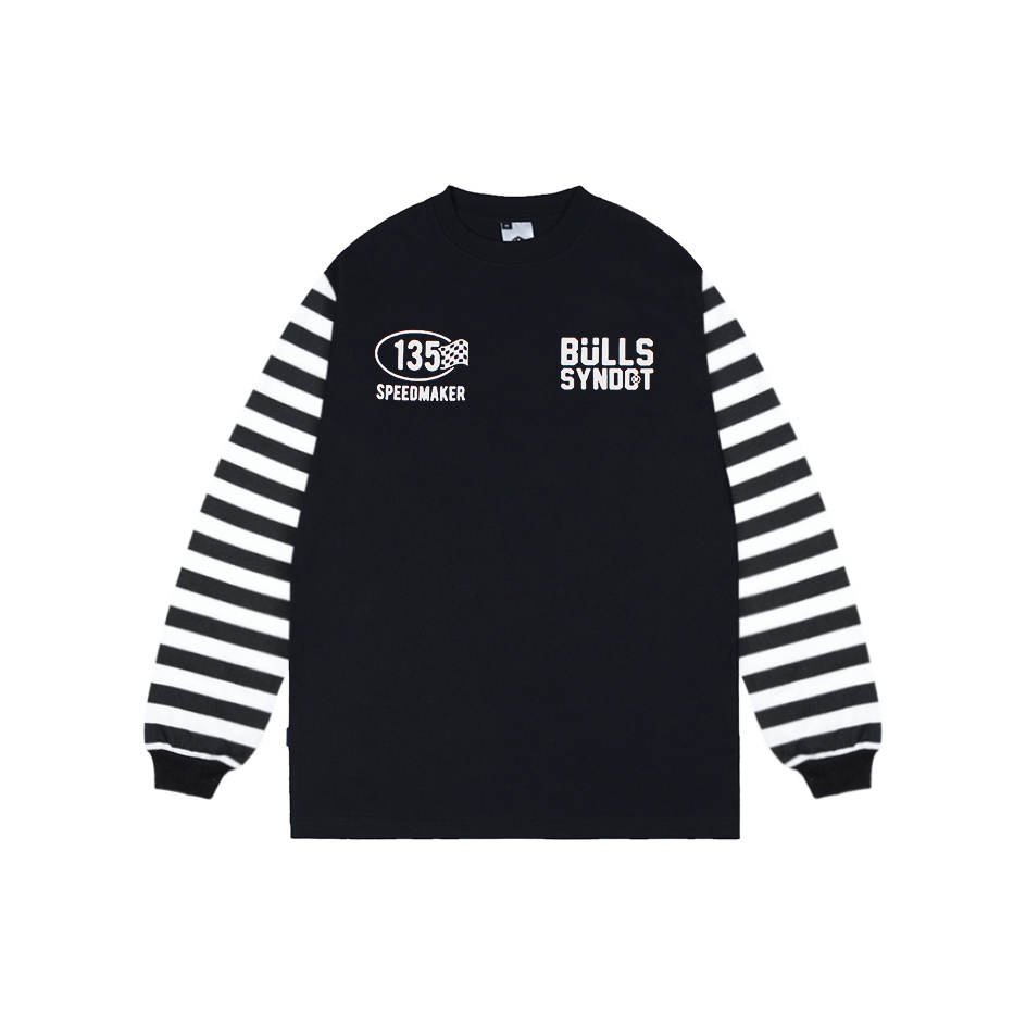 BULLS SYNDICATE Long Sleeve VABROS BLACK WHITE