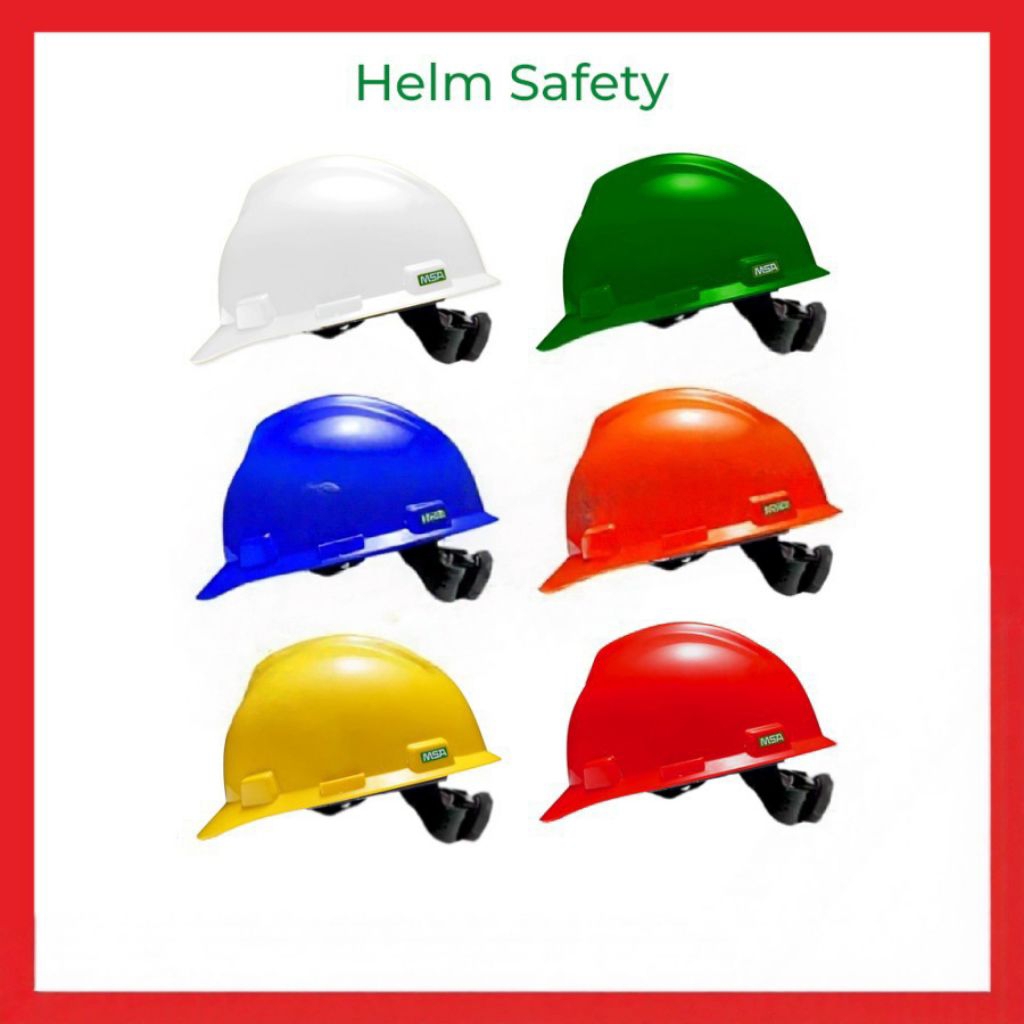 Helm Safety Proyek Merk MSA V-Gard - Helm Safety Proyek MSA V-Gard Original Berkualitas