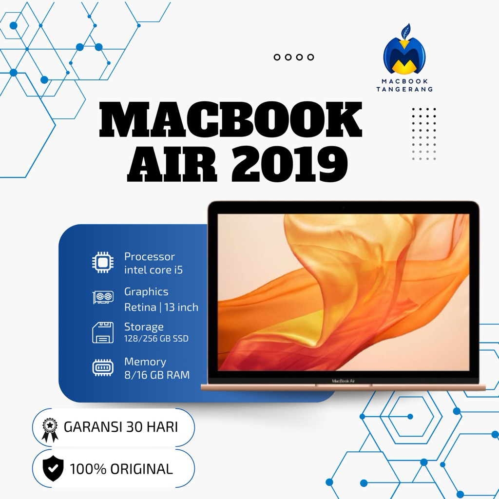 MACBOOK AIR 2019 13" RAM 8GB SSD 128/256/512 GB SECOND ORIGINAL