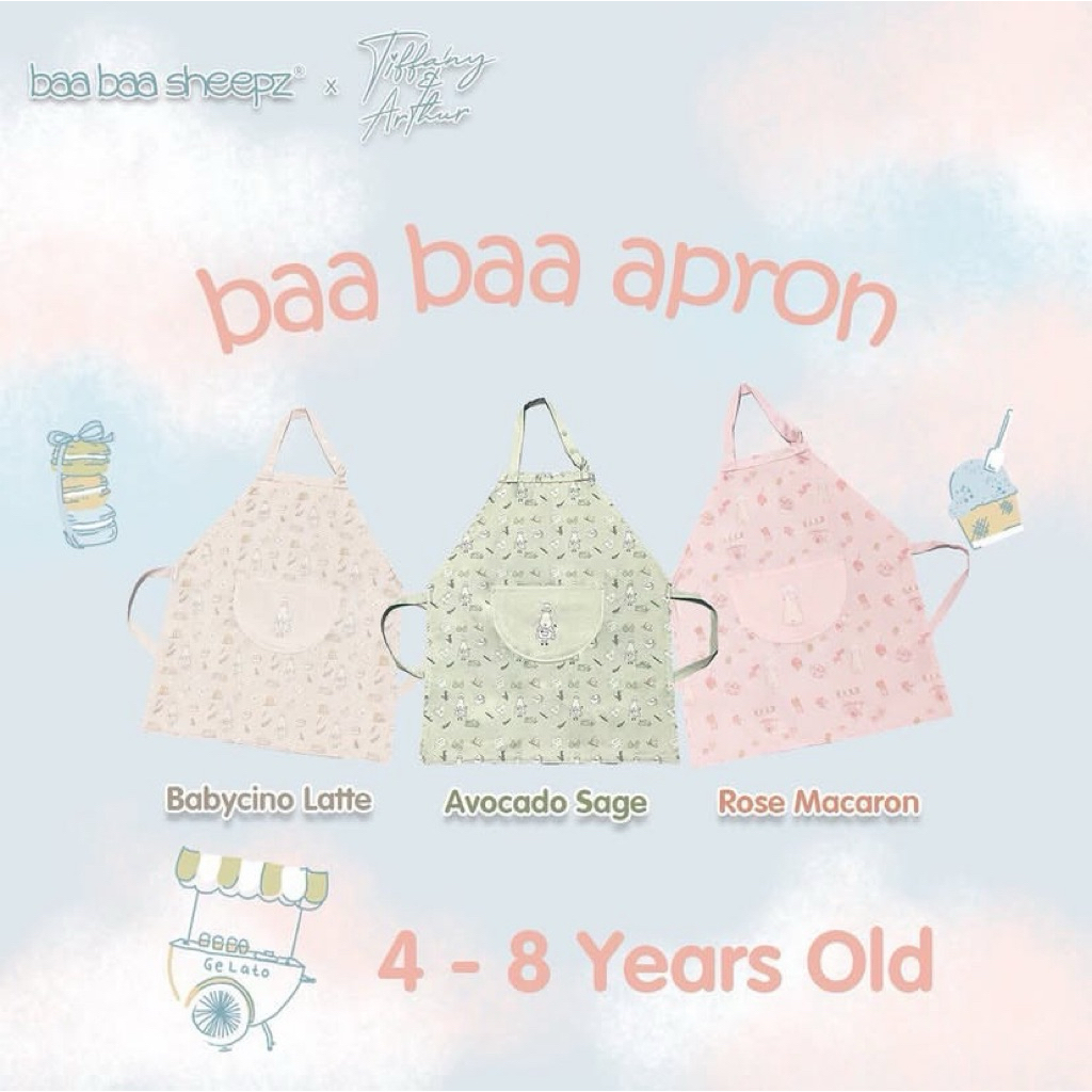 Baabaasheepz x Tiffany Bathtime Apron Chef | Celemek Anak