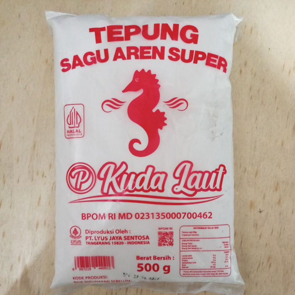 Sagu Aren Cap Kuda Laut 500gr