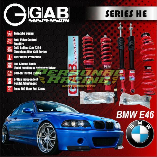 Aksesoris Suspensi per Shockbecker Coilover GAB HE Series BMW E46