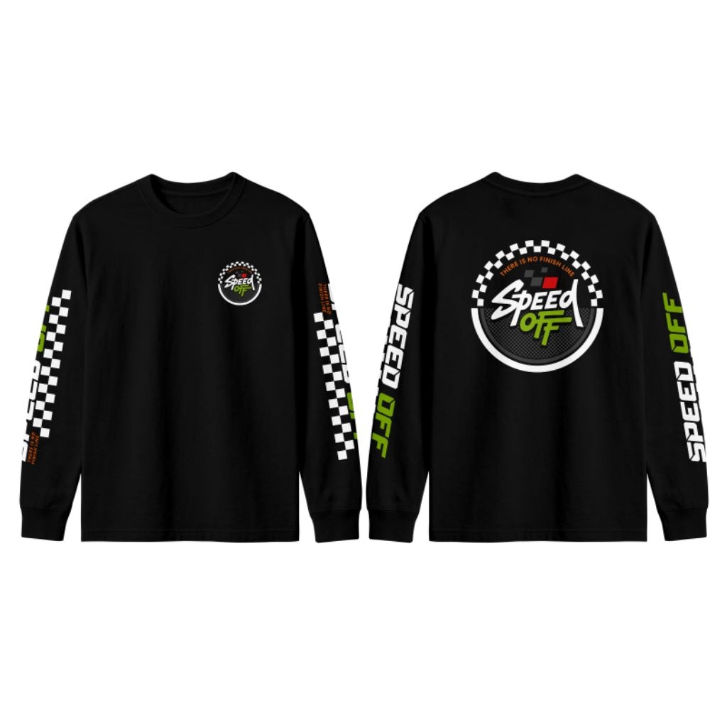 SPEED OFF TSHIRT KAOS LENGAN PANJANG | FINISH LINE ROAD | LONG SLEEVE RACING SERIES