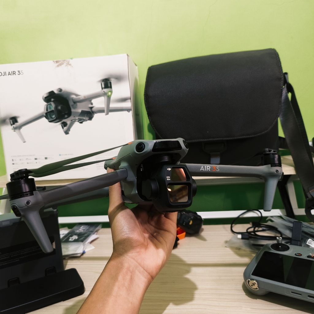 Dji air 3s combo rc 2 celluler dongle 2 4g nd filter drone mavic 3 s fly more 3 batre second bekas