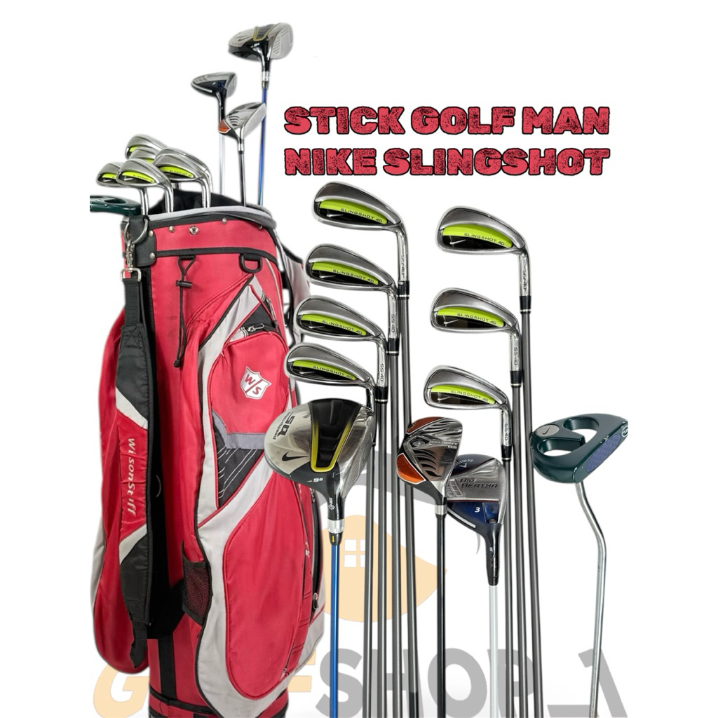 Promo Set Stick Golf Man Bekas Original Fullset Bag Golf Nike Slingshot Golf Shaft Graphite Lengkap