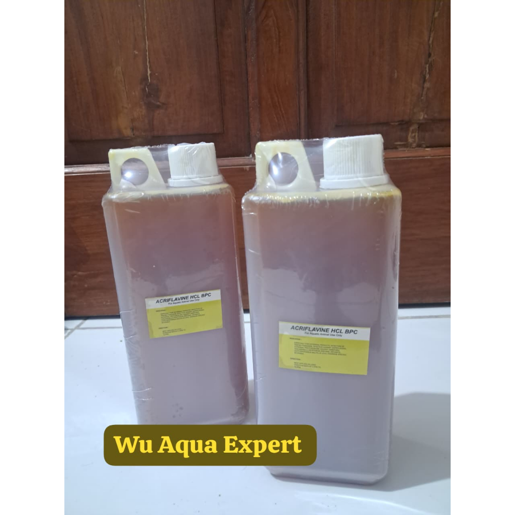 ACRIFLAVINE PLUS 1Liter Original 100% Pekat Obat Ikan Hias Ternak Lele Nila Gurame 1 Liter 1L ACRIFL