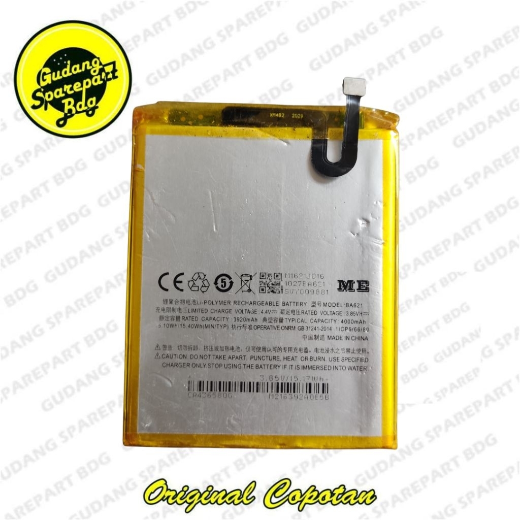 Baterai Battery Meizu M5 Note BA621 ORI Copotan