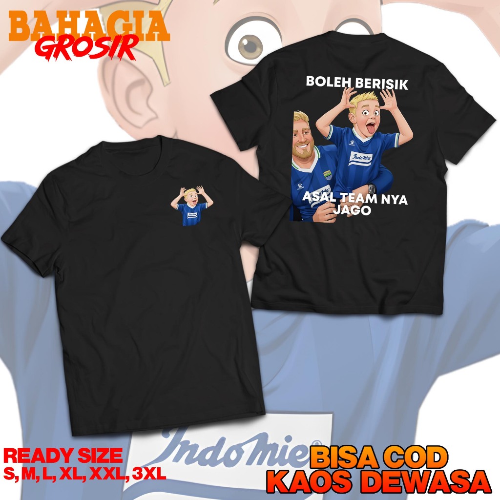 Baju persib Bandung kaos bobotoh Boleh Berisik Asal Jago kaos persib Ultras Bahan Katun
