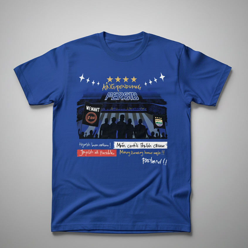PasBand x Borg OFFICIAL Kaos Lyrics Series - Aing Pendukung Persib Biru Hitam Bobotoh Limited