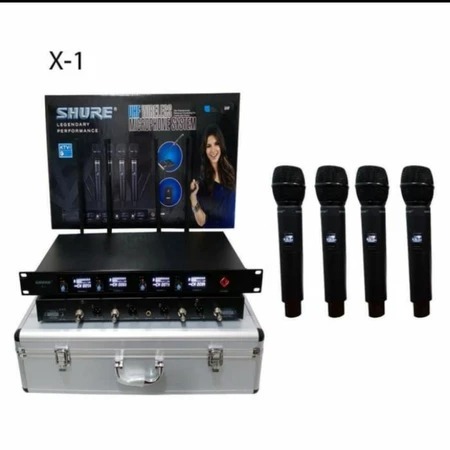 MIC WIRELESS SHURE X1 4 MIC WIRELESS SHUREX1 grade a+