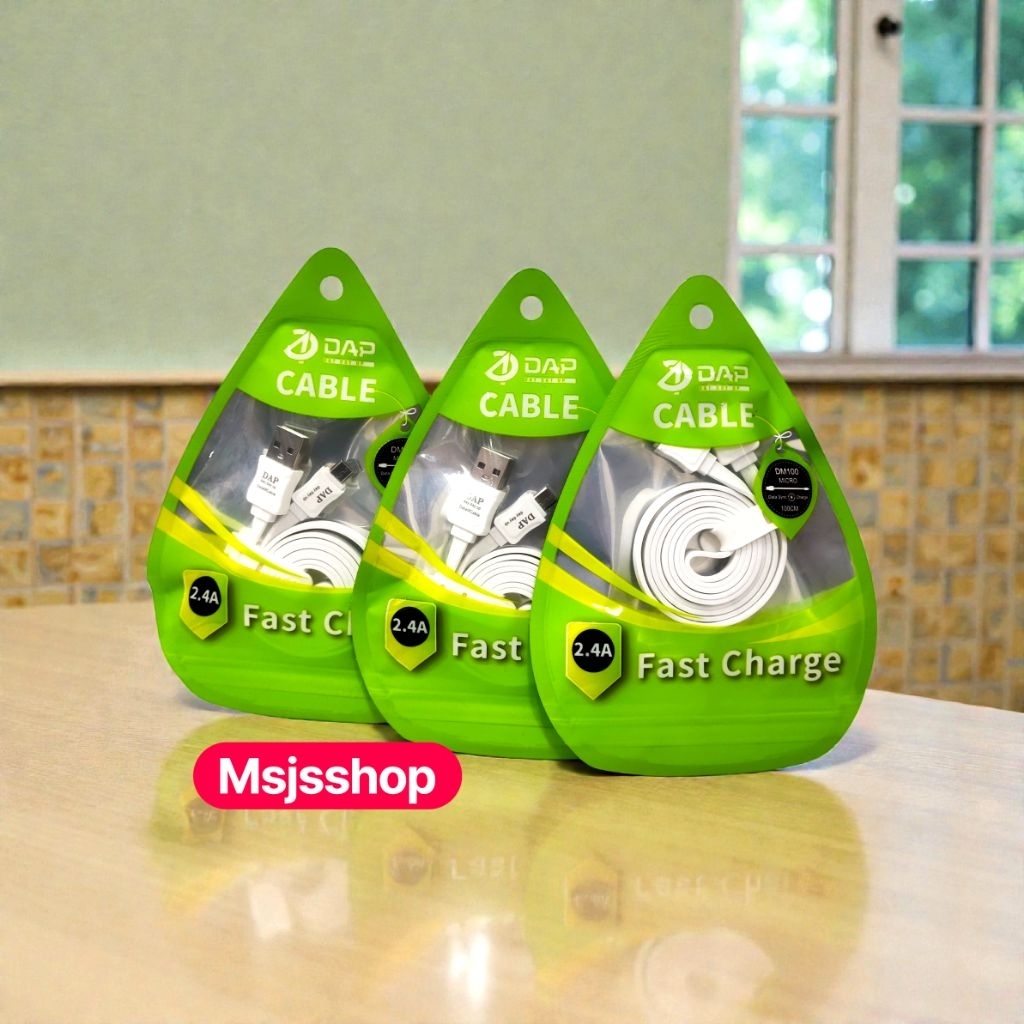 Kabel Data DAP Micro DM100 Fast Charge Kabel Charger DAP Micro Android Fast Charging Original 2.4A D