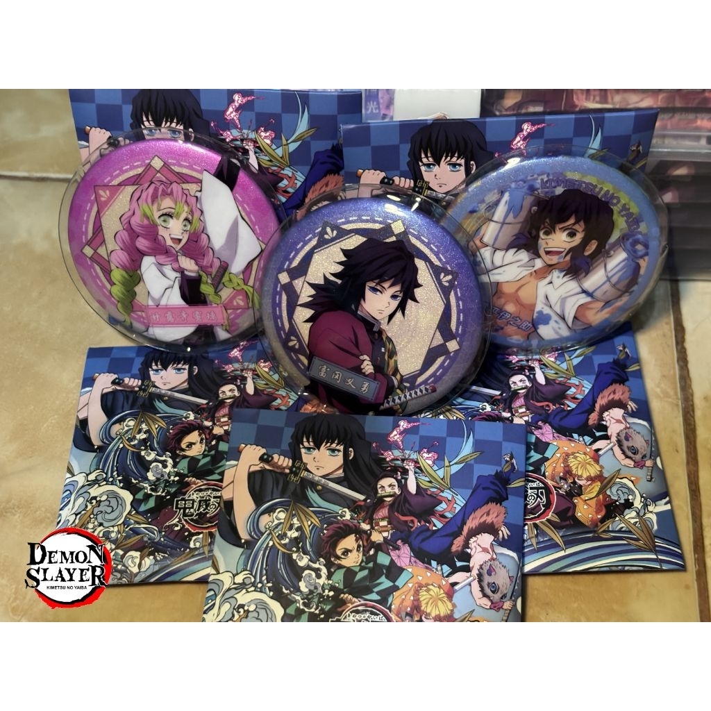 ANIME BLIND PACK GACHA PIN KIMETSU NO YAIBA 75 MM
