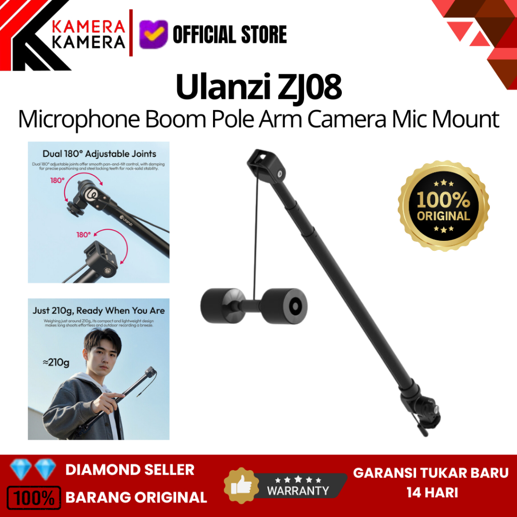Ulanzi ZJ08 Microphone Boom Pole Arm Camera Mic Mount