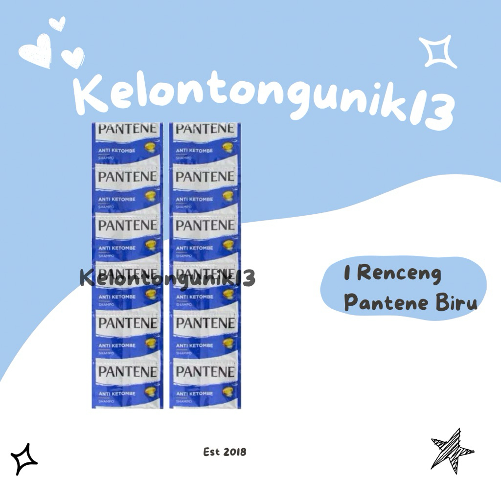 shampo pantene biru anti ketombe / shampo pantene rencengan