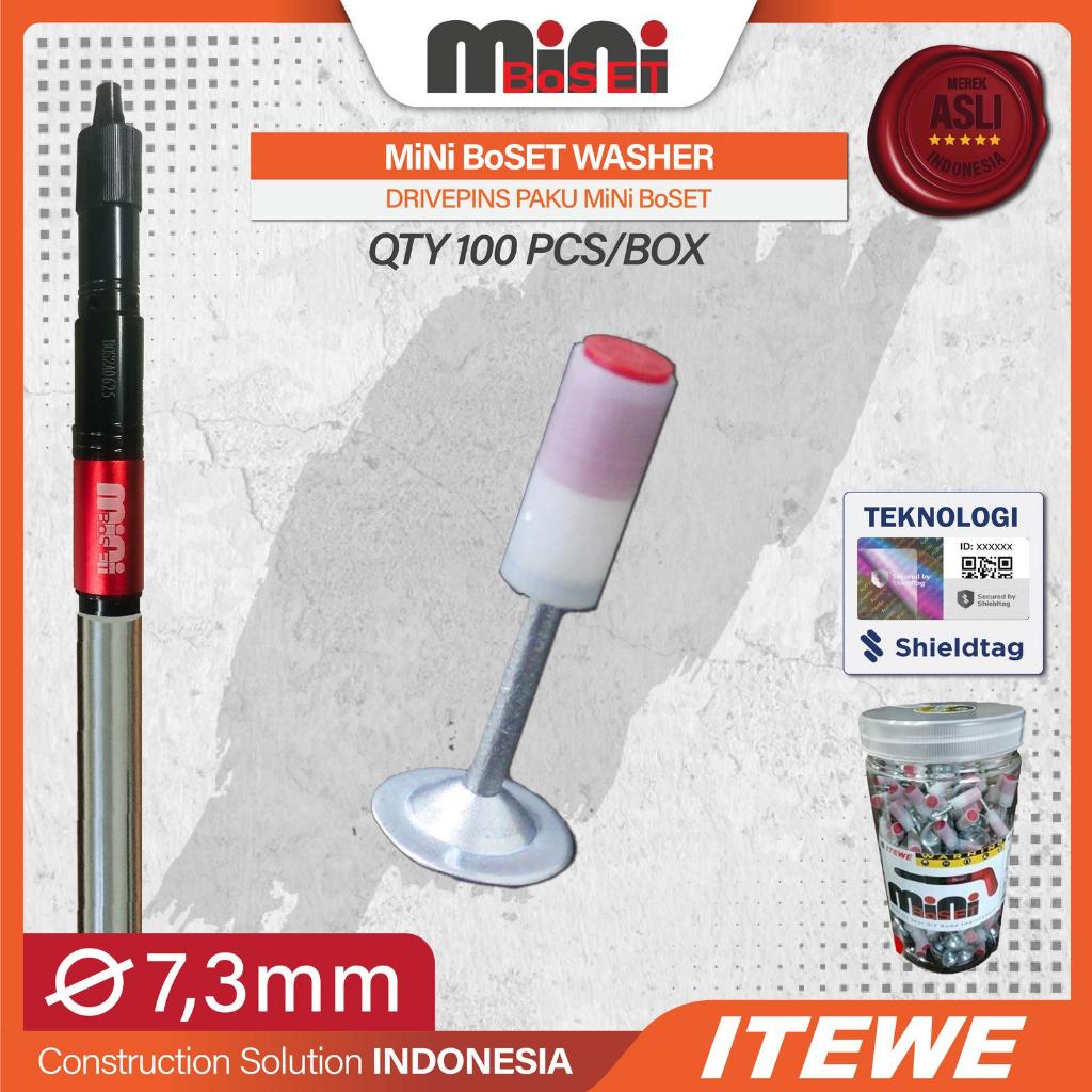 BOSET Paku DrivePin Washer Mini Untuk Beton Metal Kayu Portable Mini BoSET