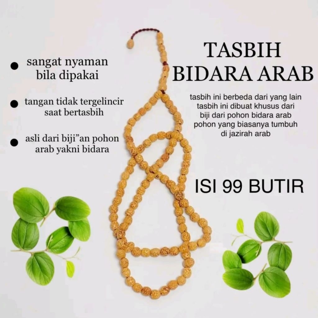 Tasbih 99 Biji Bidara Asli