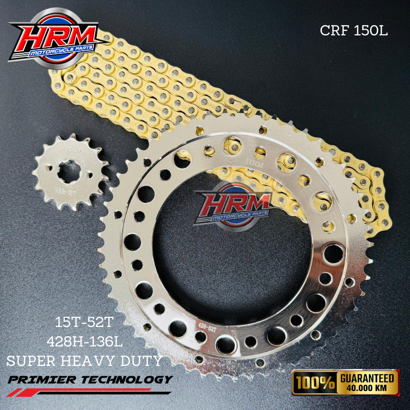 GEAR SET GIR SET RACING CRF150L CRF 150L 52T SILVER GOLD