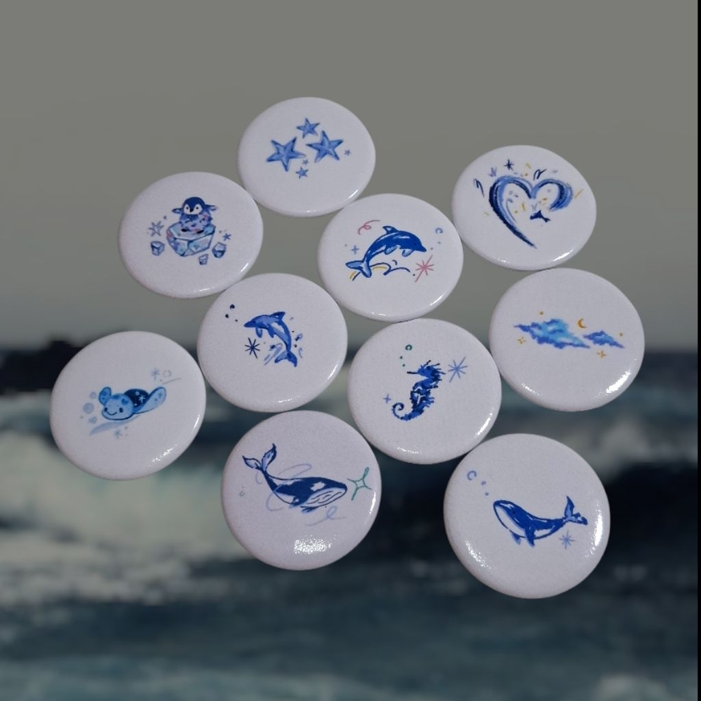 Pin Button Blue Edition | Pin tas | Pin blue viral | Pin aesthetic | Pin lucu  | Bros tas | Aksesori