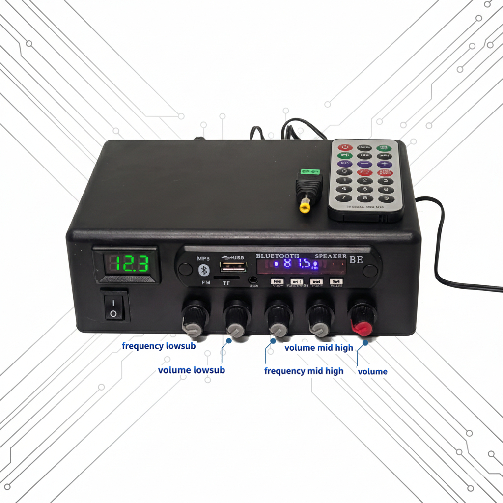 Power Amplifier Mobil Truk Super Irit Aki – Amplifier Subwoofer MP3 Bluetooth 5.0