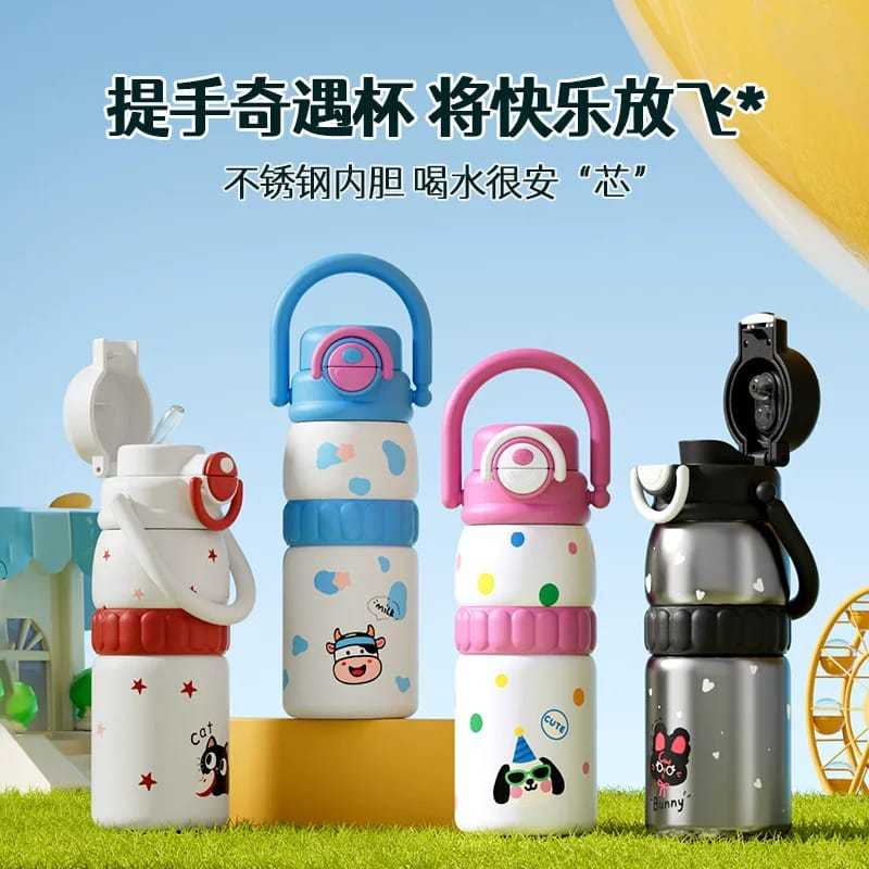 Tumbler Termos Stainless 2 Cara Minum 700ml / Tumblr lucu / Tumblr Murah / Tumblr Cantik / Tumblr Ga