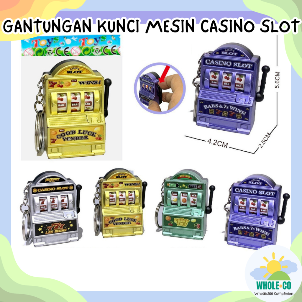 Gantungan Kunci Mesin Casino Slot Premium Las Vegas Spin Lucky Jackpot Lucu Unik Imut grosir COD