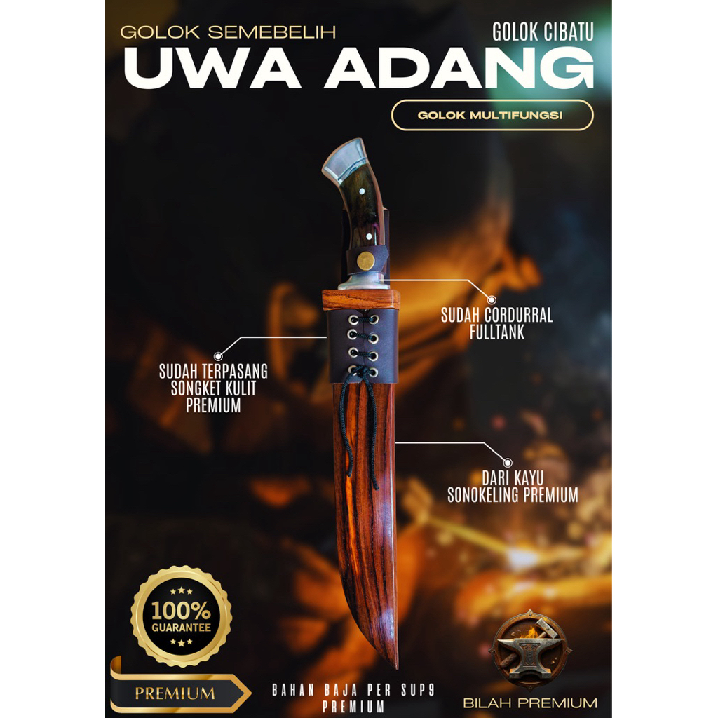 [BILAH PREMIUM] GOLOK SEMBELIH CIBATU MULTIFUNGSI GOLOK BAJA PER ASLI 100% Baja Per SUP9 Original