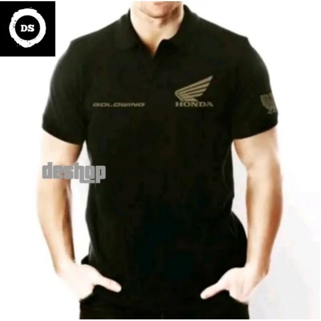 Tshirt - Polo Shirt - Kaos Polo - Kaos Kerah - Baju Kerah - Honda Goldwing