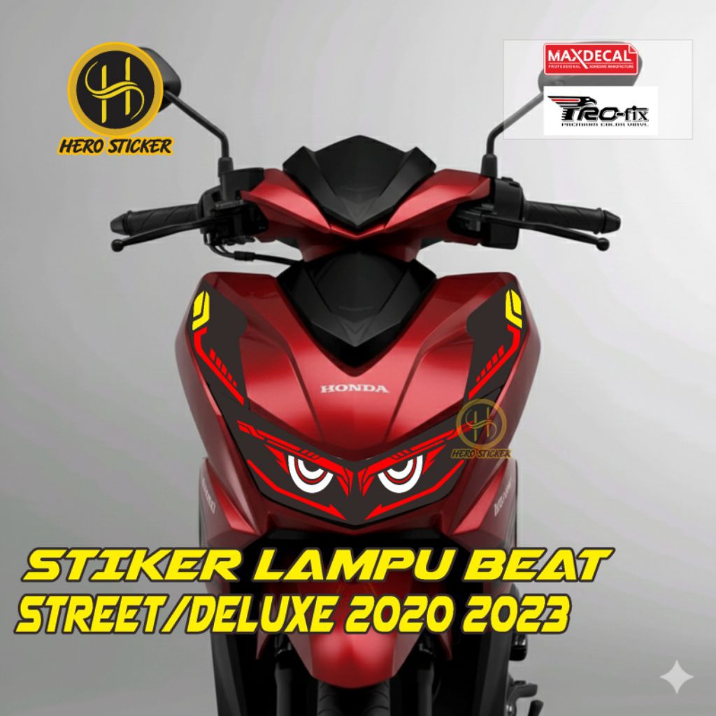 STIKER LAMPU BEAT STREET/DELUXE 2020-2023 STICKER LAMPU HADLAMP STIKER LAMPU DEPAN BEAT STREET/DELUX