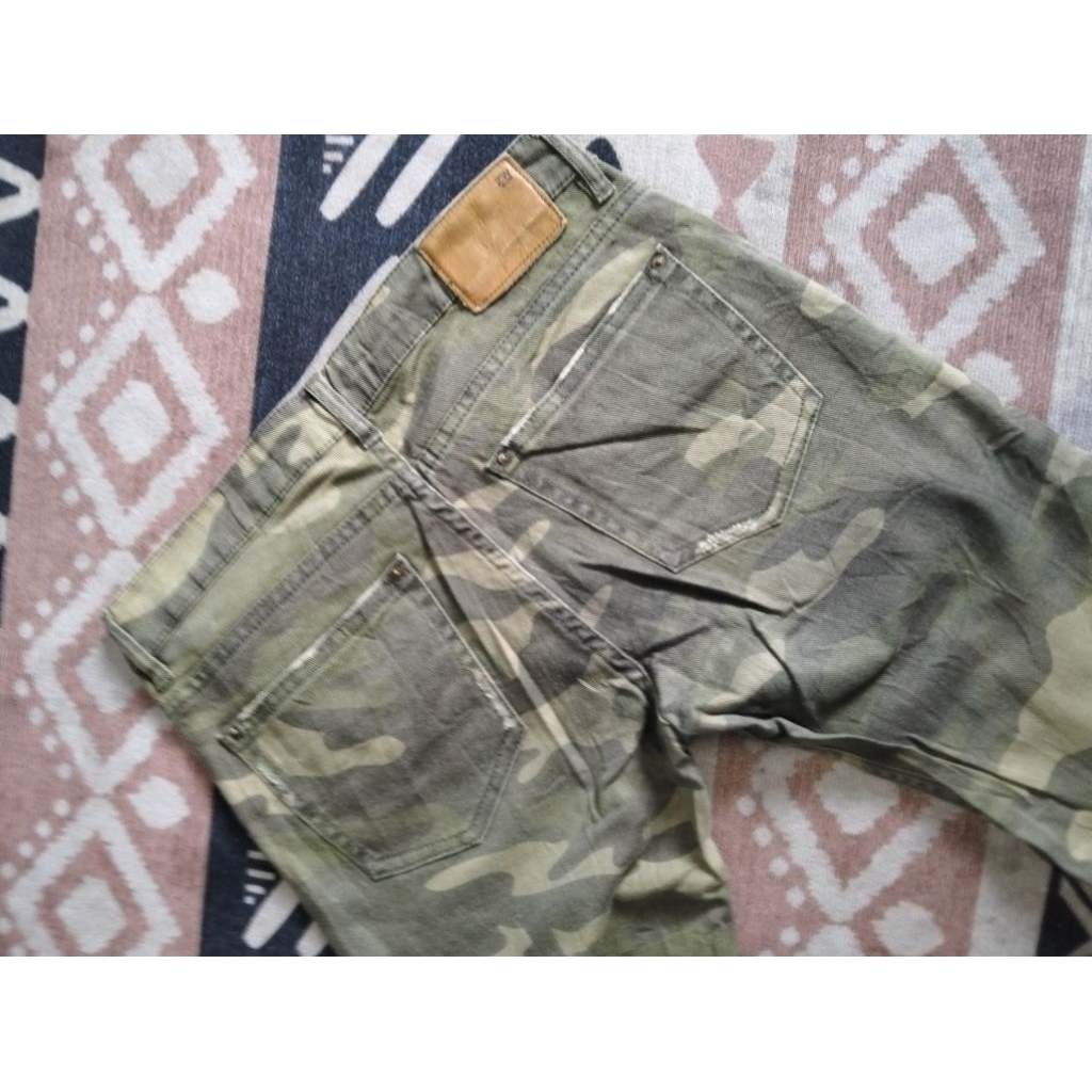 Zara Women Denim,celana wanita camo vintage