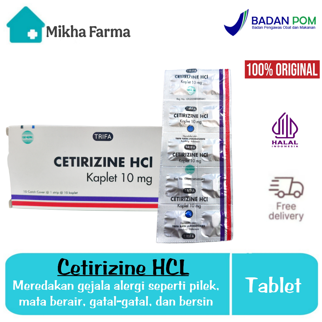 Cetirizine HCLTablet 10 Mg - BY. Trifa