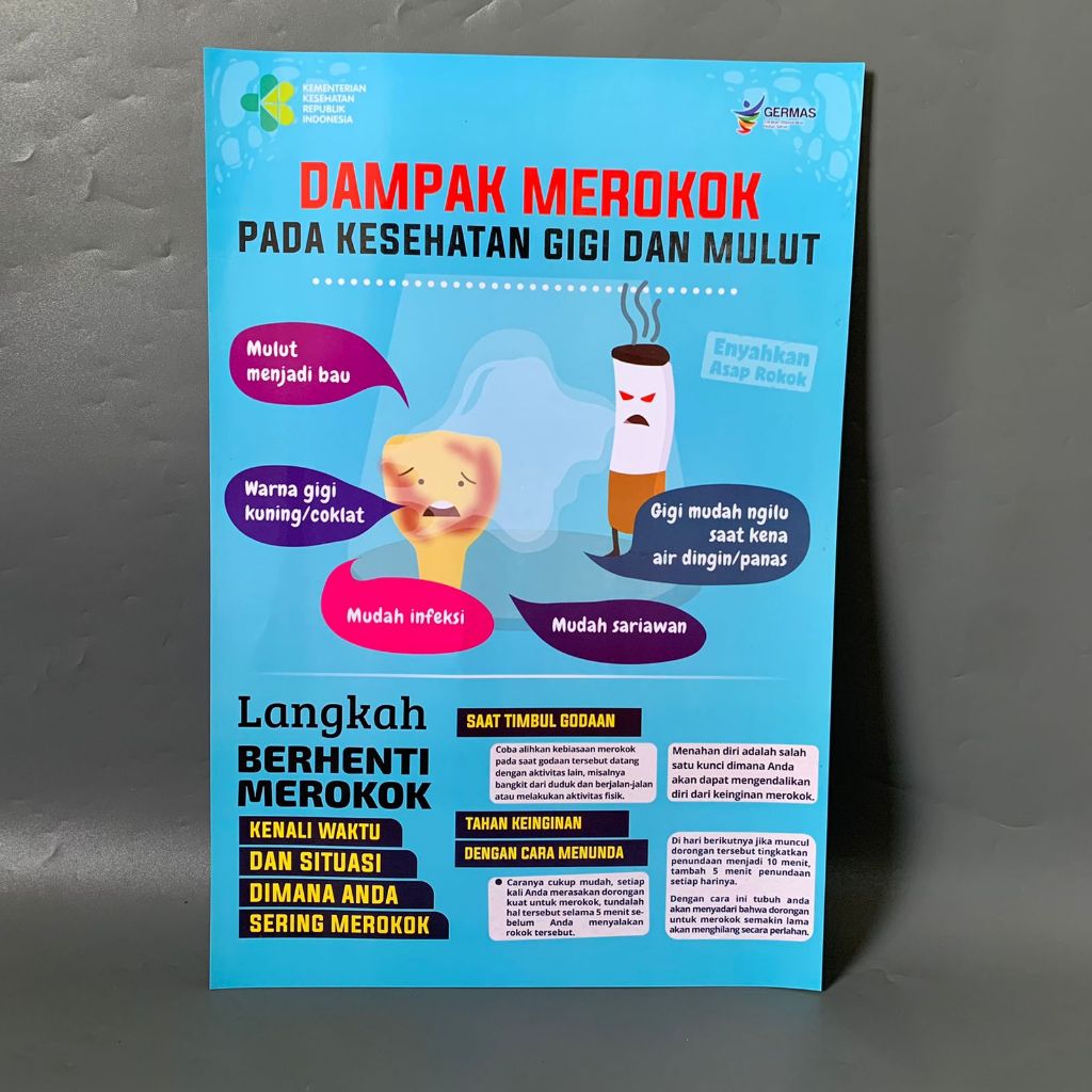 Poster Bahaya Merokok - Poster Kesehatan - Poster Edukasi Bahaya Merokok